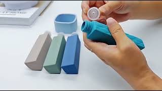 Cestovné silikónové fľaštičky 4v1 - modré