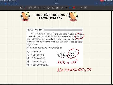 QUESTÃO 144 | ENEM 2022 | CADERNO AMARELO