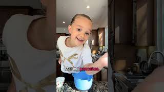 I knew 1 Tablespoon of baking powder was way too much! 🤪🤣 #cookingfail #pancakes #cookingwithkids