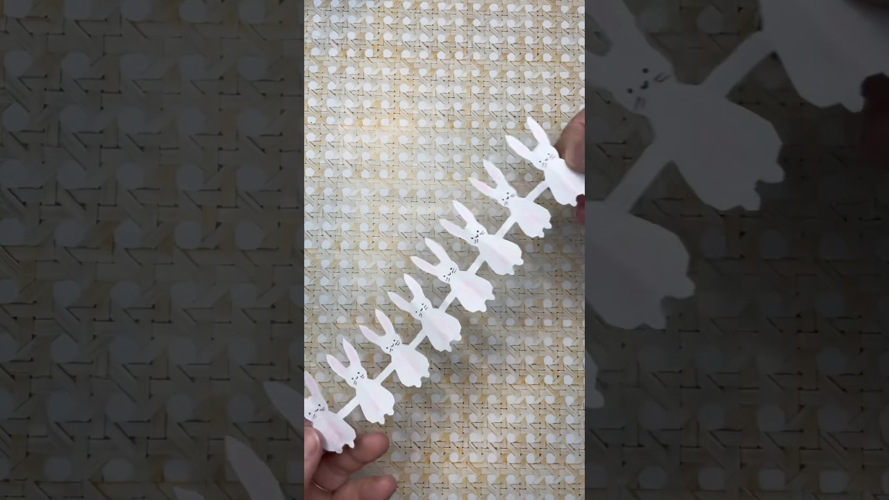 🐰 Easy Paper Bunny Chain Craft | Fun Spring & Easter Activity for Kids! #papercraft #kidsactivities