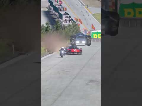 Kawasaki H2 vs Ferrari vs Batmobile #shorts #kawasaki #superbike #supercars #car #cars #racing