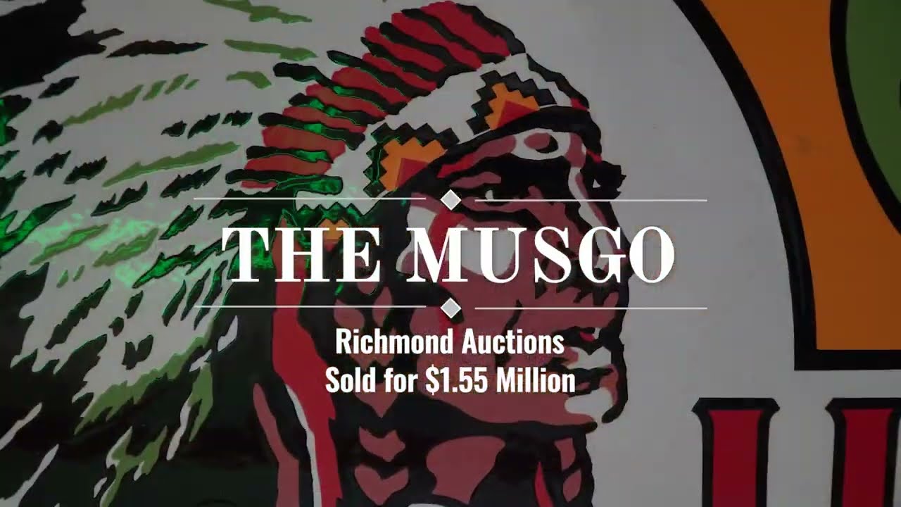 Richmond Auctions - Antique Musgo Gasoline Porcelain Sign Sells for World Record $1.55 Million