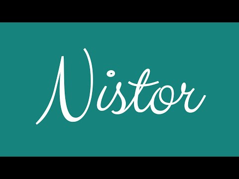 Learn how to Write the Name Nistor Signature Style in Cursive Writing
