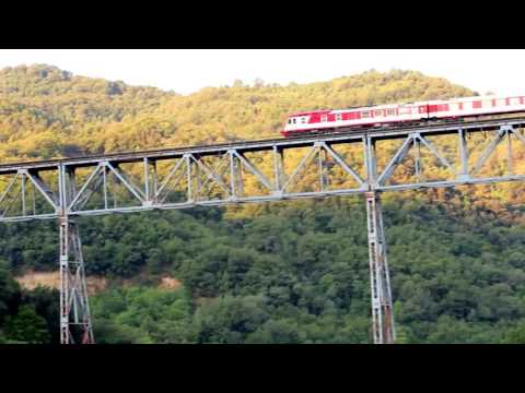 OSE AEG DMU 1511 [520 254 252] sunrise Papadia Viaduct / Bralos Bridge - 03.07.2016 [2]