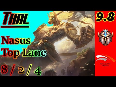 Thal as Nasus Top Lane | S9 Patch 9.8 | Korean Challenger | Full Gameplay