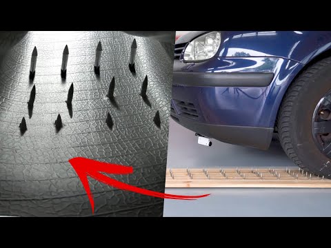 Can This Tire Survive 100 Holes?(GoPro Inside a CAR TIRE )