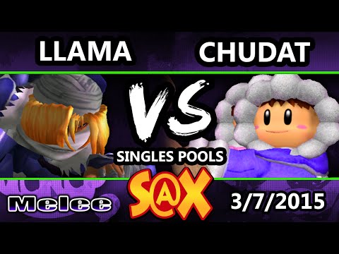 S@X Monthly - Chudat (Ice Climbers) Vs. Llama (Sheik) SSBM Singles Pools - Melee