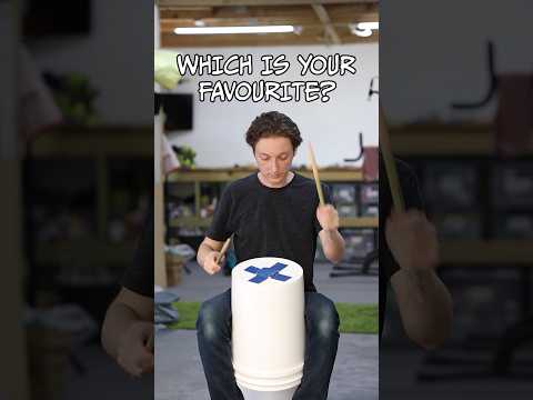 Bucket Drumming – Regular vs Taped vs Bass Boosted #shorts