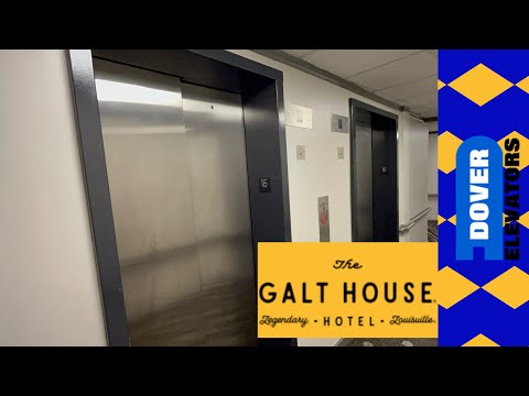 NEVER SEEN! Very neat Dover (MB. Murphy) traction elevators at The Galt House Hotel Suite tower