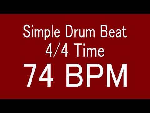 74 BPM 4/4 TIME SIMPLE STRAIGHT DRUM BEAT FOR TRAINING MUSICAL INSTRUMENT / 楽器練習用ドラム