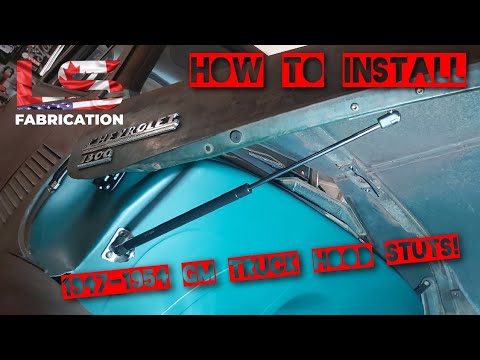 1947-1954 GM Truck Hood Strut install  *New Revision view Description*