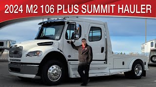 A preview image of the linked video showcasing 2024 Freightliner M2 106 Plus Summit Hauler