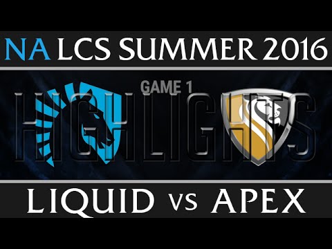 Liquid vs Apex Game 1 Highlights - NA LCS Week 4 Day 1 Summer 2016 - TL vs APX G1