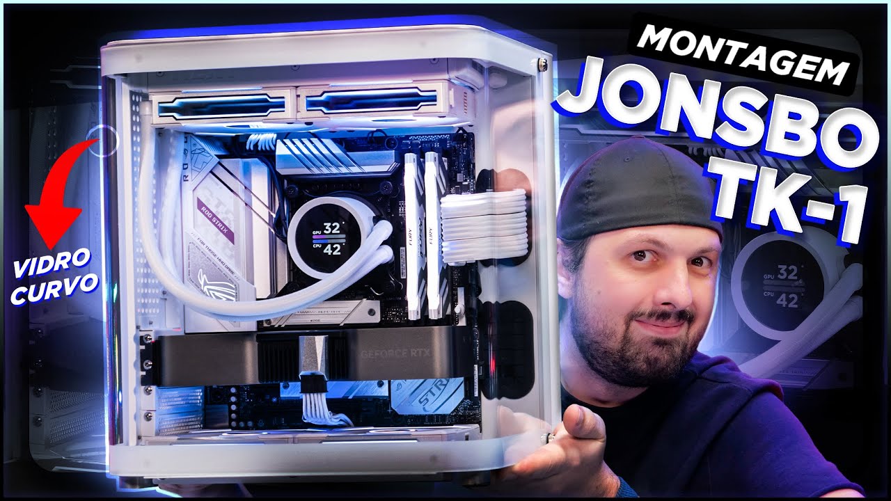 REMONTANDO MEU PC NO JONSBO TK-1 COM VIDRO CURVO! (MICRO ATX)