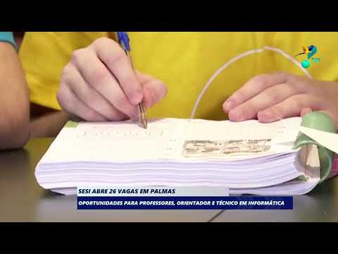 Sesi abre 26 vagas em Palmas