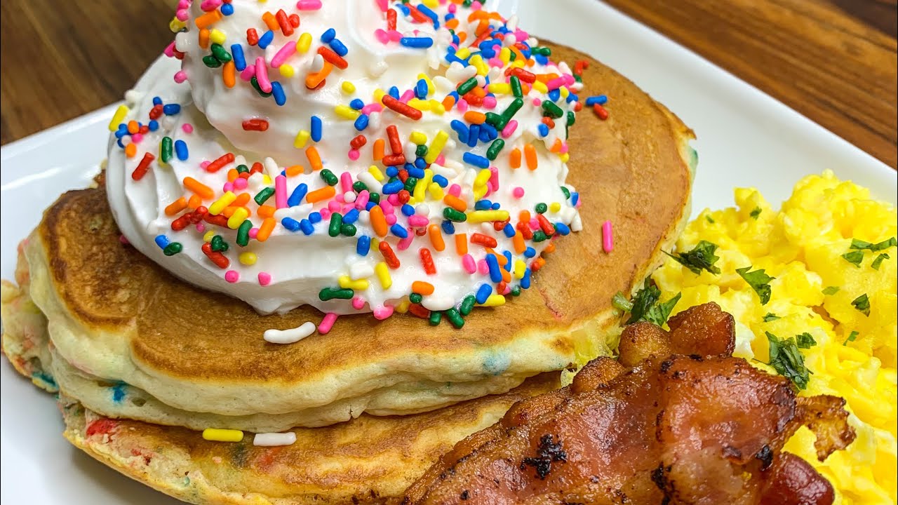 Easy Birthday Cake Pancakes Recipe|| Pancakes||