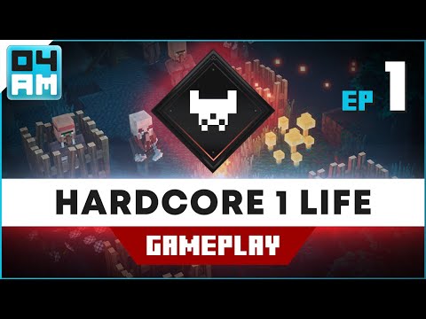 Minecraft Dungeons: Hardcore Survival Series Episode 1 Creeper Woods (1 LIFE Gameplay Commentary)