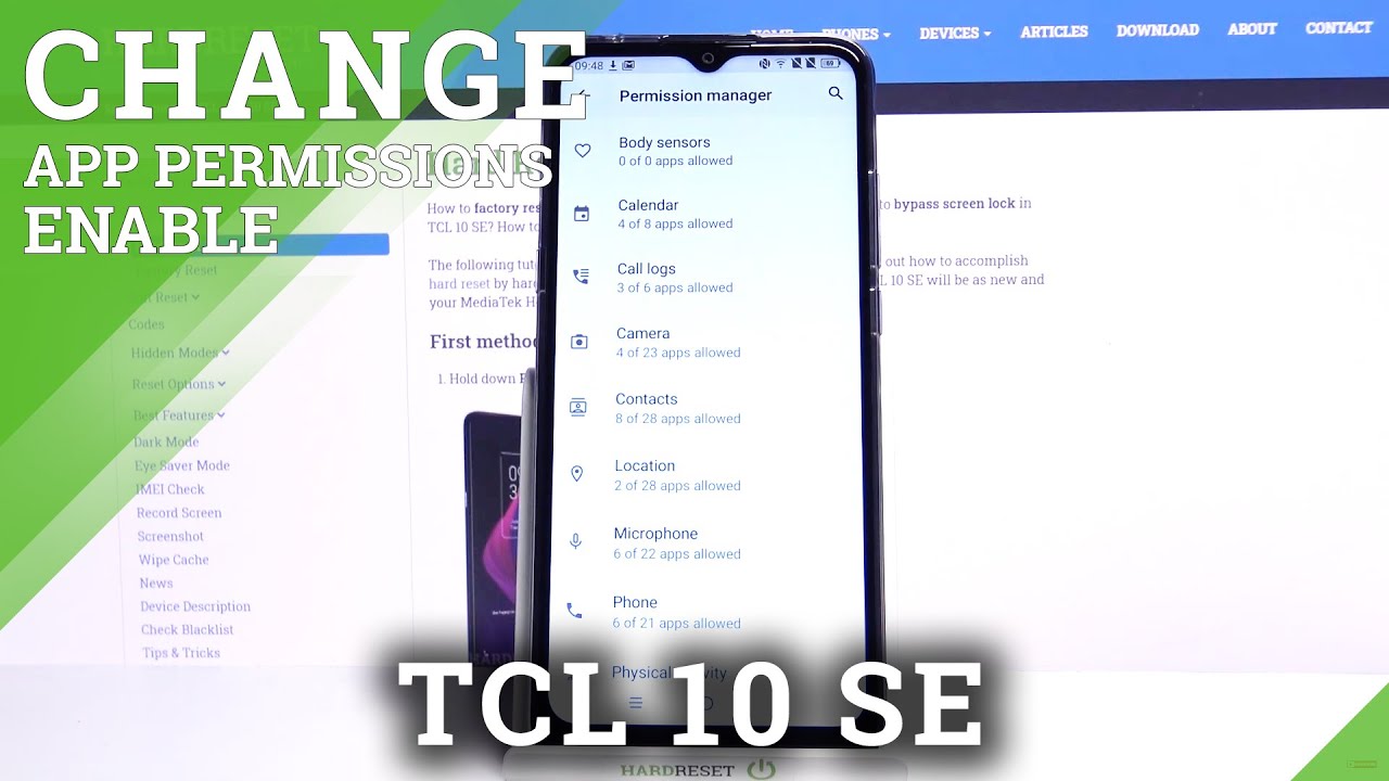 Manage Apps Permissions – TCL 10 SE and Programs Settings