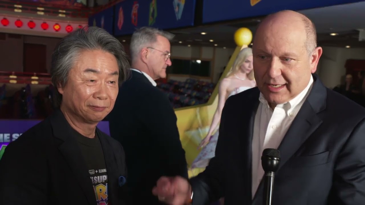THE SUPER MARIO GALAXY MOVIE world premiere interview- Producers Chris Meledandri & Shigeru Miyamoto - YouTube