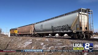 Train car derailed in Idaho Falls