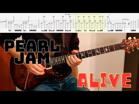 Pearl Jam - Alive (Guitar Solo Tutorial + TAB)