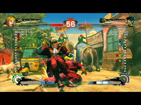 SSF4 AE: Its showtime360 (Ken) vs delmon777 (Dictator) - Ranked Match (720p HD)