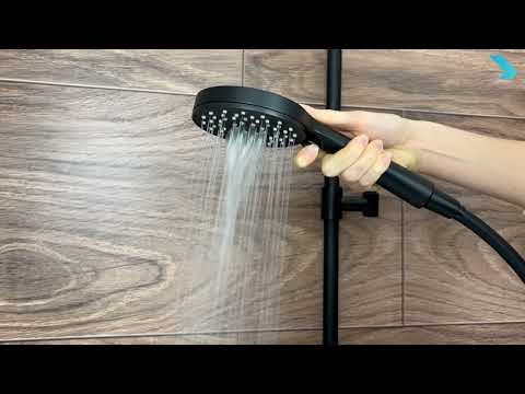 kielle Minor - Pară de duș 115, 3 jeturi, negru mat 20421004