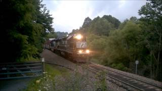 preview picture of video 'NS P73 working Evergreen Packaging in Waynesville NC 7/15/14'