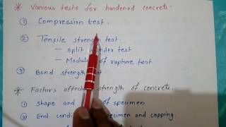 Concrete technology (LEC-01) hardened concrete, test on hardened concrete in hindi