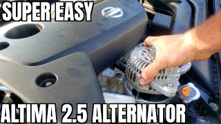 2013 2018 Nissan Altima Alternator Replace How to 2014 2015 2016 2017