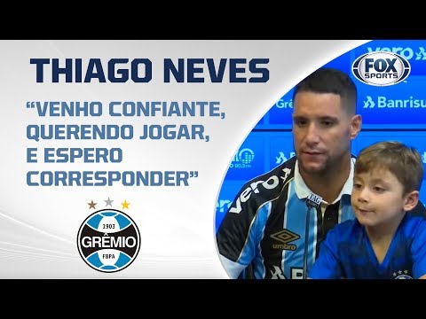 BEM-VINDO, THIAGO NEVES! Veja ao vivo a apresentação do novo reforço do Tricolor Gaúcho