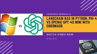 LangChain RAG in Python PHI 4 vs OpenAI GPT 4o mini with ChromaDB