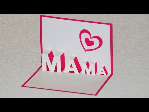 Muttertagsgeschenke basteln: Pop Up Cards zum Muttertag selber basteln