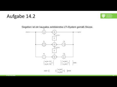 Signale und Systeme Übung 14 - Zustandsraumdarstellung