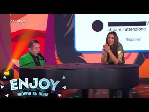 Enjoy - Ridere Fa Bene - Francesco Cicchella imita Tiziano Ferro cantando per Elettra Lamborghini