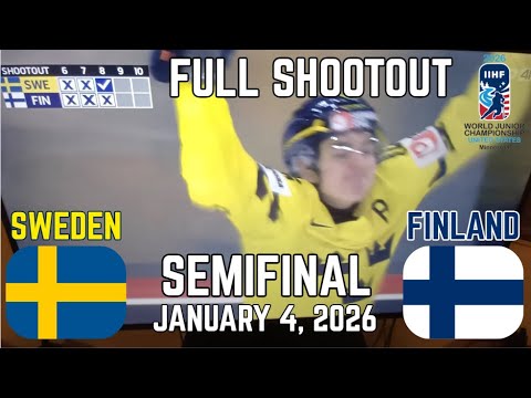 FULL SHOOTOUT | Sweden vs. Finland (SF) | January 4, 2026 | 2026 IIHF World Junior Championships