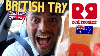 British Trying Australian Fast Food For The First Time | Red Rooster