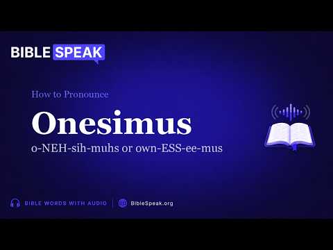 How to Pronounce Onesimus video thumbnail