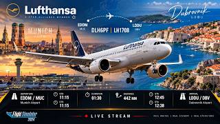 🔴 CANLI | Lufthansa LH1708 🇩🇪 Münih → Dubrovnik 🇭🇷 | Adriyatik'e Muhteşem İniş! 