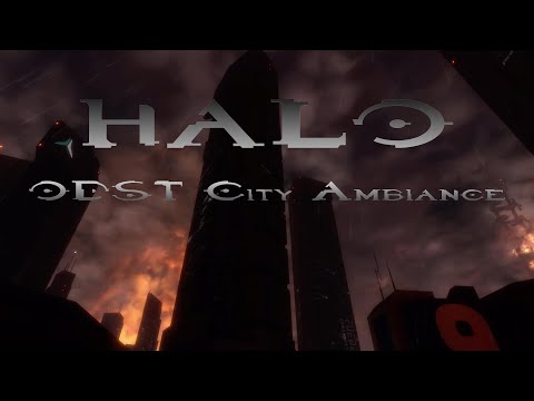 Halo 3: ODST City Ambience: Night and Rain (With Music)