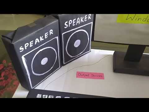 computer 3d modal for school project |  Input devices Output devices and Storage devices