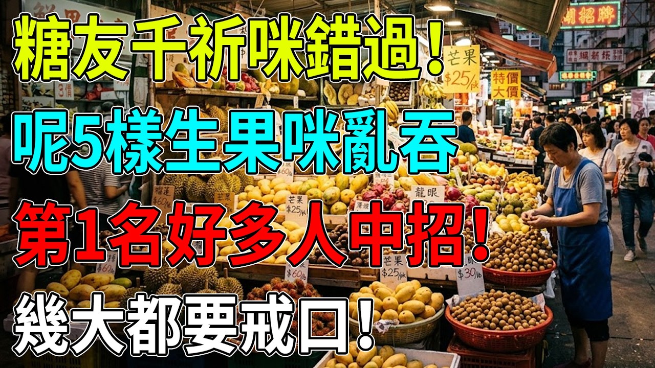 😱食錯生果血糖即刻飆到十幾點？呢5種生果根本係「糖分炸彈」💣糖尿病人千祈要忍手！學識4招食法急救法，放心甜住食唔怕血糖過山車！#降血糖生果#控制血糖秘笈#食生果唔升糖#降糖小貼士#香港健康飲食