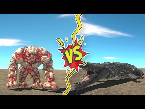 ARBS Purussaurus VS Lava Golem | Animal Revolt Battle Simulator