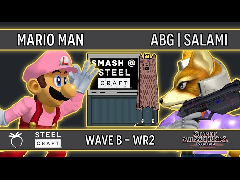 SteelCraft GG 2 - mario man (Luigi) VS ABG | salami (Fox) - SSBM - Winners Round 2 (Wave B)