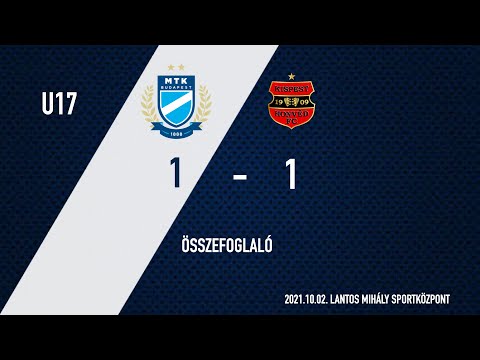 (U17) MTK - Honvéd 1-1 (1-0) összefoglaló