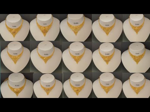 elegant gold necklace designs//light weight gold necklace latest designs with price and weight