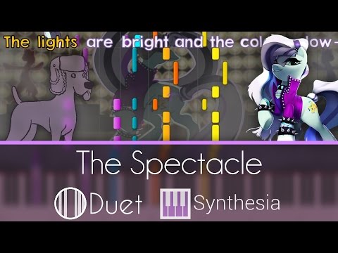 The Spectacle (Razzle Dazzle) - |DUET PIANO TUTORIAL w/LYRICS| -- Synthesia HD
