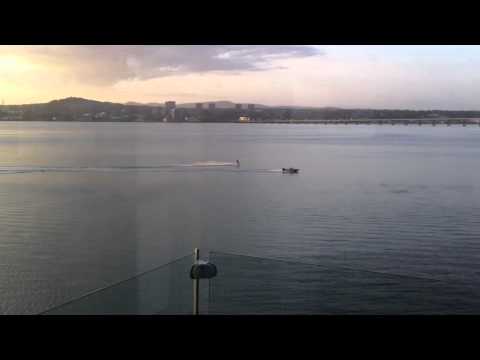 water skiing viewed from The Golf Pad