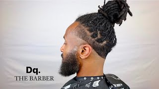 MID DROP FADE ON DREAD LOCS HAIRCUT TUTORIAL