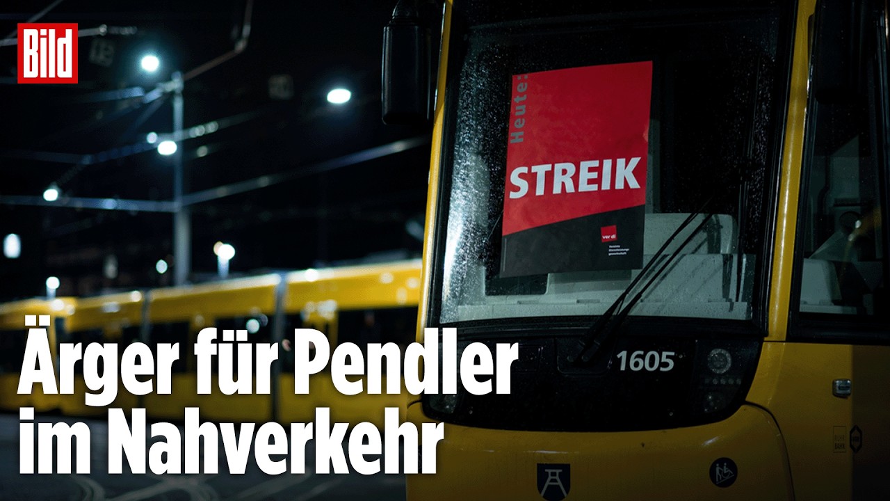 Warnstreik: Busse und Bahnen stehen am Donnerstag still